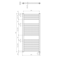 Dvieļu žāvētājs / Radiators AQUALINE Direct-E, elektriskais 60x96cm, 400W, balts  ILE96T