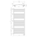 Dvieļu žāvētājs / Radiators AQUALINE Orbit-E Elektriskais 45x93cm, 381 W, balts ILEO36T