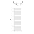 Полотенцесушитель / Радиатор AQUALINE ORBIT 600x1680 мм белый ILO66T