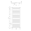 Полотенцесушитель / Радиатор AQUALINE ORBIT 750x1680 мм белый ILO67T