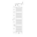 Полотенцесушитель / Радиатор AQUALINE ORBIT 600x1850 белый ILO86T