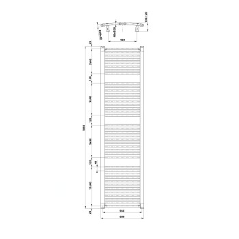 Dvieļu žāvētājs / Radiators AQUALINE ORBIT 600x1850 balts  ILO86T