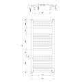 Полотенцесушитель / Радиатор AQUALINE Orbit 96x45см, 447Вт, белый ILO94T