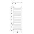 Rankšluosčių džiovintuvas / Radiatorius AQUALINE Direct 132x45cm, 594W, baltas ILR34T