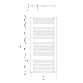 Полотенцесушитель / Радиатор AQUALINE Direct 132x75см, 996Вт, белый ILR37T