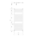 Полотенцесушитель / Радиатор AQUALINE Direct 96x45см, 447Вт, белый ILR94T