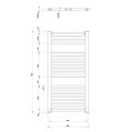 Dvieļu žāvētājs / Radiators AQUALINE Direct  96x60cm, 597 W, balts  ILR96T