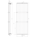 Dvieļu žāvētājs / Radiators Sapho Magnifica 61x181cm, balts ar tekstūru IR137
