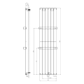 Полотенцесушитель / Радиатор Sapho COLONNA 450x1800 мм, Белый IR1