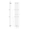 Rankšluosčių džiovintuvas / Radiatorius Sapho Colonna 30x180cm, 614W, metalinis sidabras IR143