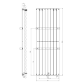 Rankšluosčių džiovintuvas / Radiatorius Sapho COLONNA 602x1800mm, metalinis sidabras IR146