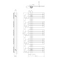 Полотенцесушитель / Радиатор Sapho Silvana 50x124см, 561Вт, бежевый IR152S