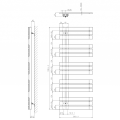 Полотенцесушитель / Радиатор Sapho SILVANA 500x1236 мм, черный матовый IR154B