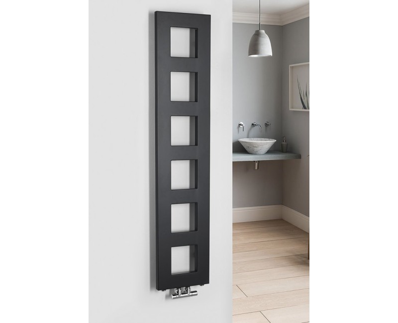 Dvieļu žāvētājs / Radiators Sapho Block  28x133cm, 353 W, melns Matēts IR181