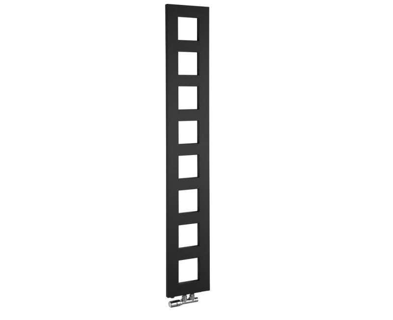 Rankšluosčių džiovintuvas / Radiatorius Sapho Block 28x175cm, 461 W, matinė juoda IR182