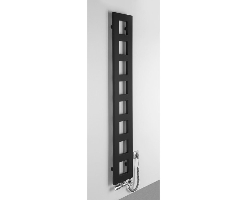 Rankšluosčių džiovintuvas / Radiatorius Sapho Block 28x175cm, 461 W, matinė juoda IR182