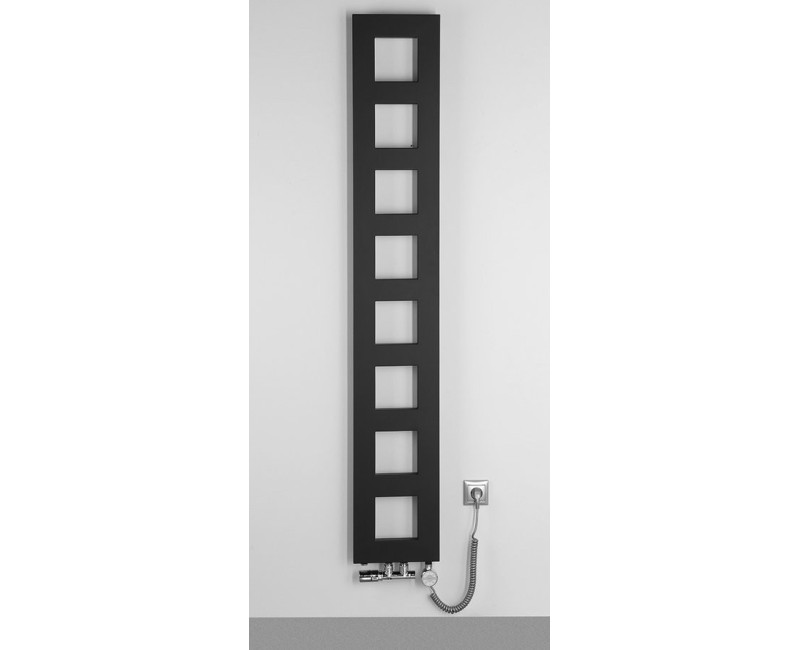 Rankšluosčių džiovintuvas / Radiatorius Sapho Block 28x175cm, 461 W, matinė juoda IR182