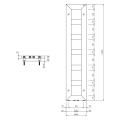 Dvieļu žāvētājs / Radiators Sapho Block 28x133cm, 353 W, balts matēts IR183