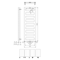 Dvieļu žāvētājs / Radiators Sapho Block 50x147cm, melns matēts  IR185