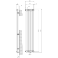 Dvieļu žāvētājs / Radiators Sapho Fede 31x150 cm, 643 W, matēti melns  IR191