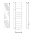 Полотенцесушитель / Радиатор Sapho Dina 156x40см, матовый черный IR374B
