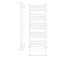Rankšluosčių džiovintuvas / Radiatorius Sapho Metro 60x151cm, 557W, baltas IR420T