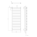 Dvieļu žāvētājs / Radiators Sapho Metro Dos 55x143 cm, 476W hroms  IR430R