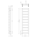 Dvieļu žāvētājs / Radiators Sapho Metro Light  30x114cm, 211W, matēti melns  IR444TB