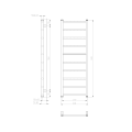 Dvieļu žāvētājs / Radiators Sapho Metro Light  40x114cm, 247W, balts  IR445T