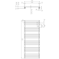 Полотенцесушитель / Радиатор Sapho Fantina 50x122см, 495Вт, матовый черный IR511