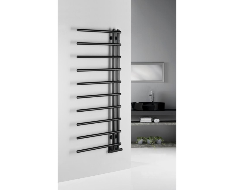Полотенцесушитель / Радиатор Sapho ENIS JUSTINA 125x50см, матовый черный IR546B
