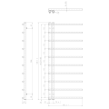 Dvieļu žāvētājs / Radiators Sapho ENIS 125x50cm, matēti balts  IR546W