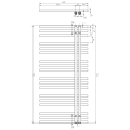 Dvieļu žāvētājs / Radiators Sapho Sophina 122x60cm, balts  IR701W
