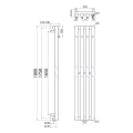 Полотенцесушитель / Радиатор Sapho Pilon радиатор, 27x180см, хром IZ120T