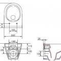 Pakabinamas tualetas Cersanit City Rimless su dangčiu K701-104