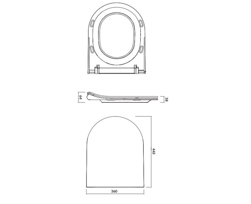 Poda vāks Cersanit CITY OVAL SLIM ar SoftClose+QuickReleas Balts K98-0146