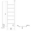 Dvieļu žāvētājs / Radiators Sapho Karbo elektriskais 50x160cm Melns Matēts KB905
