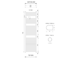 Полотенцесушитель / Радиатор Aqualine ALYA 600x1703 мм, Хром LLR106