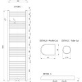 Полотенцесушитель / Радиатор Aqualine ALYA 500x1600 мм, Хром LLS304