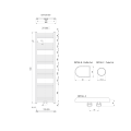 Полотенцесушитель / Радиатор Aqualine ALYA 600x1600 мм, Хром LLS305
