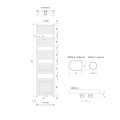 Полотенцесушитель / Радиатор AQUALINE Alya 179x60см, 614Вт, хром LLS306