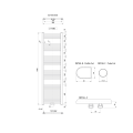 Полотенцесушитель / Радиатор AQUALINE Alya 160x40см, 388Вт, хром LLS309