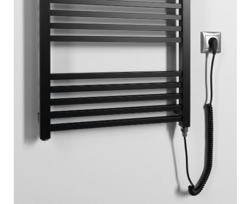 Dvieļu žāvētājs / Radiators Sapho  METRO-E elektriskais 500x1340mm 500 W, Melns Matēts ME513B