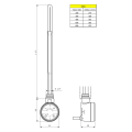 Dvieļu žāvētāja sildelements Sapho MOA ar termostatu un Bluetooth 300W Melns MOA-B-300