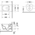 Piekaramais pods Duravit ME by Starck WonderGliss Rimless Bez Vāka Balts 45290900A11