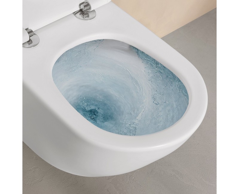 Piekaramais pods Villeroy & Boch Antao CeramicPlus Rimfree TwistFlush skalošana, Bez Vāka, Balts 4674T0R1