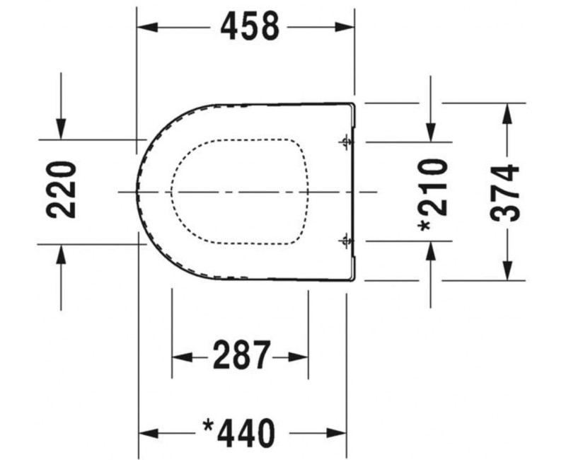 Poda vāks Duravit ME by Starck Balts 0020010000