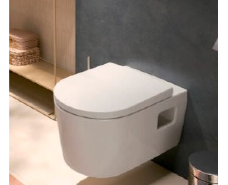 Tualeto dangtis Hansgrohe EluPura Original S su SoftClose ir QuickRelease 60148450 baltas