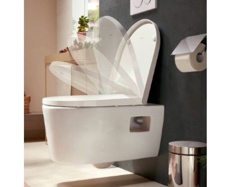 Tualeto dangtis Hansgrohe EluPura Original S su SoftClose ir QuickRelease 60148450 baltas