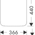 Poda vāks Hansgrohe EluPura ar Soft Close un QuickRelease 60198450 Balts